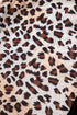 V Neck Ruffle Sleeve Leopard Print Patchwork Tee