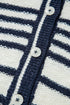 V Neck Striped Button Front Knit Sweater Vest
