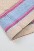 V Neck Striped Collared Long Sleeve Knit Sweater