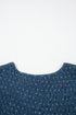 V Neck Swiss Dot Smocked Patchwork Midi Dress