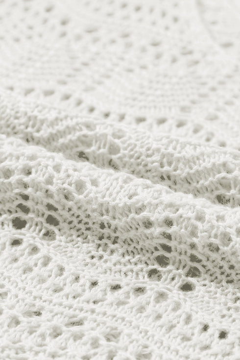 V Neck Textured Hollow-out Sweater Vest