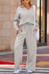 V Neck Top High Waist Pants Coordinated Two Piece Set