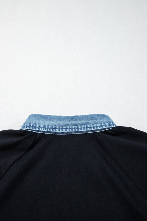 V Shaped Neck Opening Long Sleeve Top