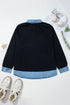 V Shaped Neck Opening Long Sleeve Top