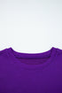 Varsity Banded Sleeve Shift Sweatshirt Mini Dress