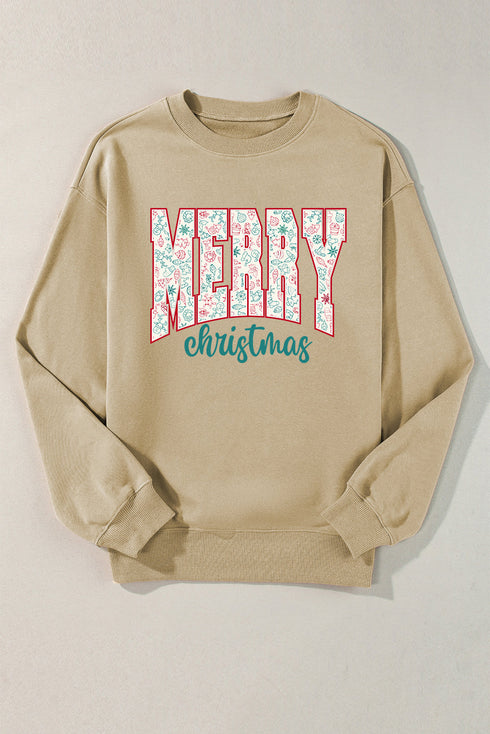 Varsity Font Graphic Print Crew Neck Sweatshirt