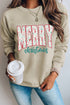 Varsity Font Graphic Print Crew Neck Sweatshirt