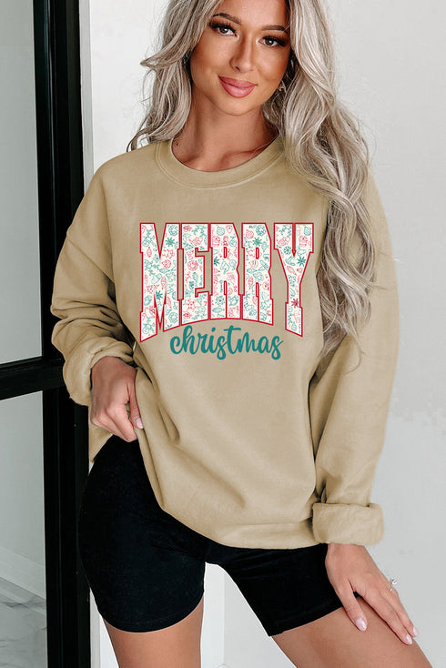 Varsity Font Graphic Print Crew Neck Sweatshirt
