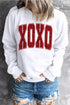 Varsity Font Sparkle Graphic Crew Neck Sweatshirt