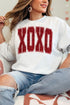 Varsity Font Sparkle Graphic Crew Neck Sweatshirt