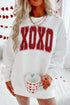 Varsity Font Sparkle Graphic Crew Neck Sweatshirt
