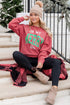 Varsity Graphic Corded Texture Relaxed Fit Sweatshirt