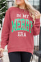 Varsity Graphic Corded Texture Relaxed Fit Sweatshirt