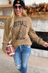 Varsity Graphic Print Crew Neck Pullover Sweatshirt