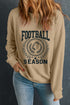 Varsity Graphic Print Crew Neck Pullover Sweatshirt