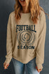 Varsity Graphic Print Crew Neck Pullover Sweatshirt