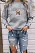 Varsity Letter Game Day Bow Graphic Sweatshirt
