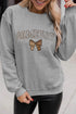 Varsity Letter Game Day Bow Graphic Sweatshirt
