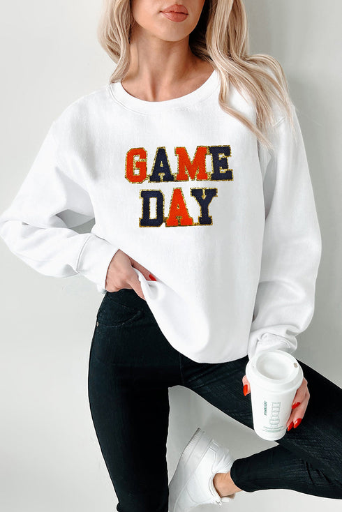 Varsity Letter Game Day Crew Neck Sweatshirt