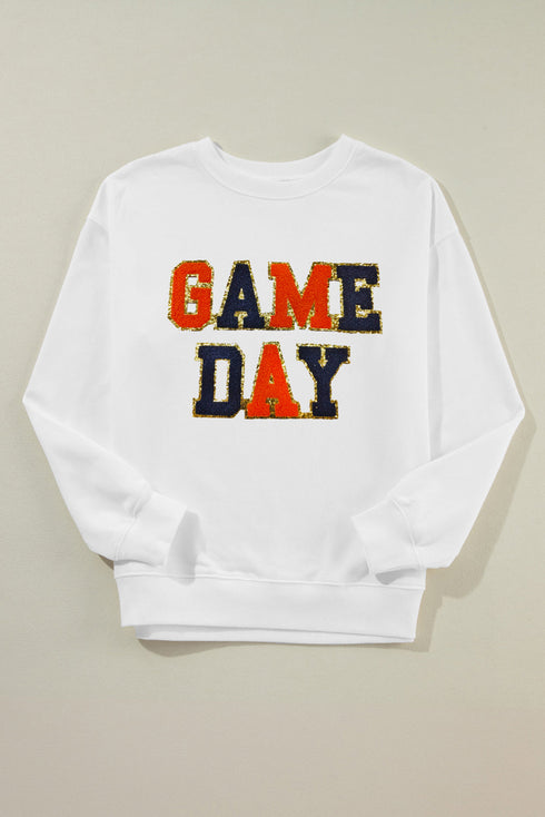 Varsity Letter Game Day Crew Neck Sweatshirt