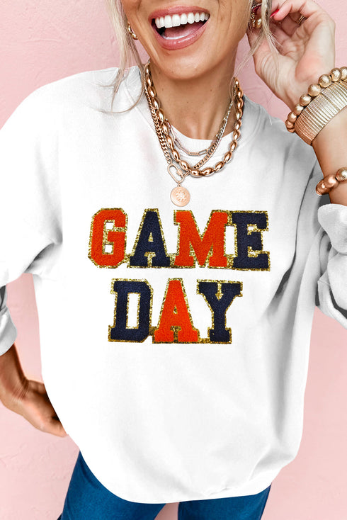 Varsity Letter Game Day Crew Neck Sweatshirt