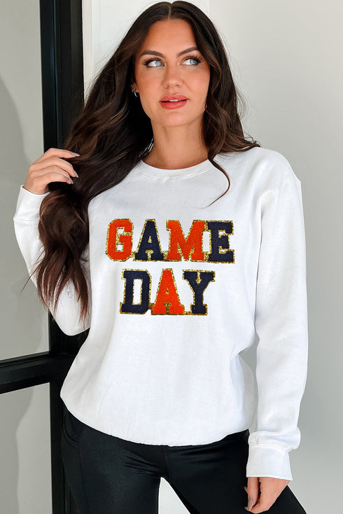 Varsity Letter Game Day Crew Neck Sweatshirt