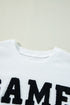 Varsity Letter Game Day Graphic Crew Neck Sweatshirt