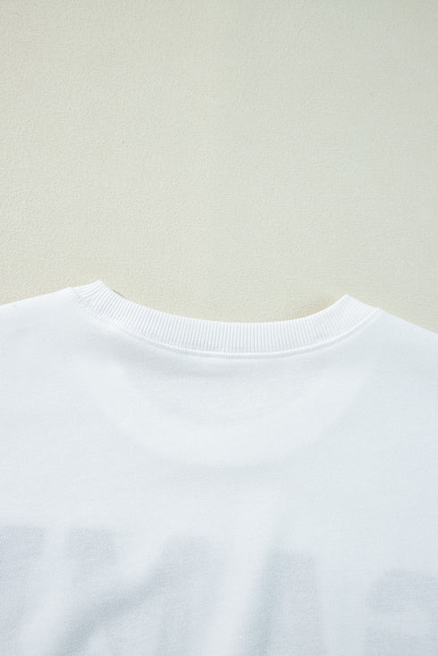 Varsity Letter Game Day Graphic Crew Neck Sweatshirt