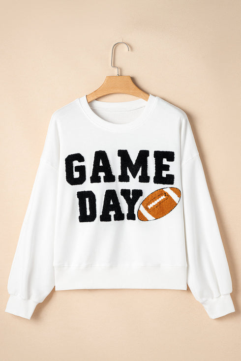 Varsity Letter Game Day Graphic Crew Neck Sweatshirt