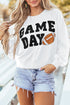 Varsity Letter Game Day Graphic Crew Neck Sweatshirt