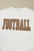 Varsity Letter Graphic Crew Neck Game Day Sweatshirt