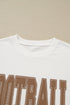 Varsity Letter Graphic Crew Neck Game Day Sweatshirt