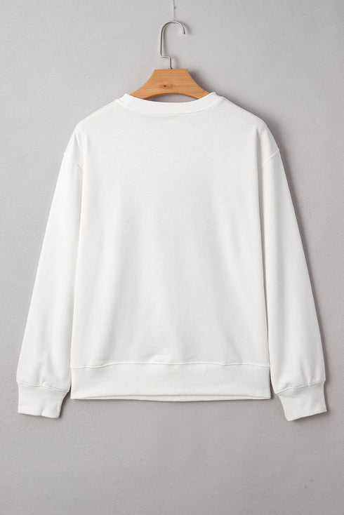 Varsity Letter Graphic Crew Neck Game Day Sweatshirt