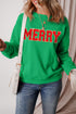 Varsity Letter Graphic Crew Neck Pullover Sweatshirt
