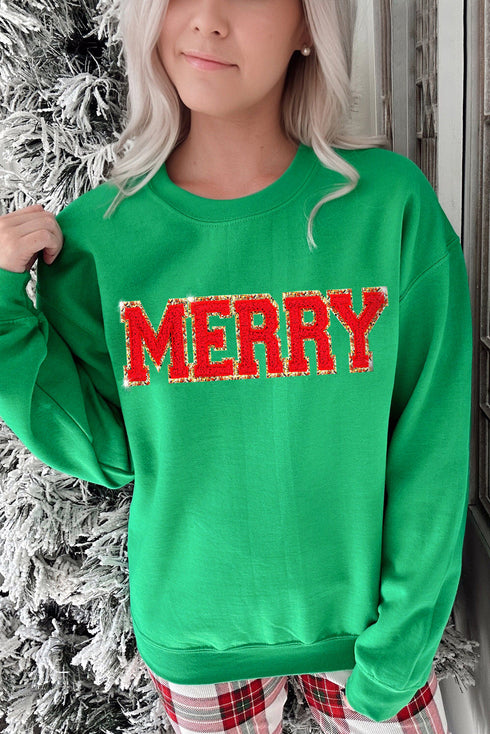 Varsity Letter Graphic Crew Neck Pullover Sweatshirt