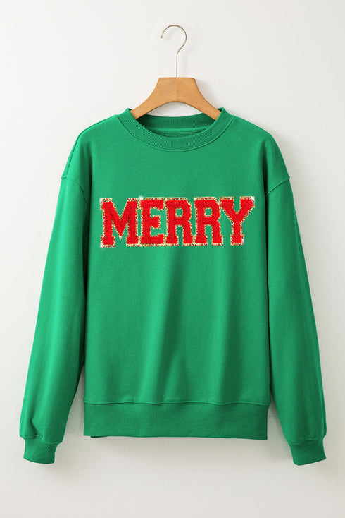 Varsity Letter Graphic Crew Neck Pullover Sweatshirt