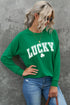 Varsity Letter Graphic Print Crew Neck Pullover Sweatshirt