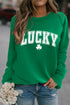 Varsity Letter Graphic Print Crew Neck Pullover Sweatshirt