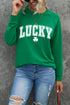 Varsity Letter Graphic Print Crew Neck Pullover Sweatshirt