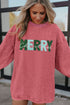 Varsity Letter Graphic Textured Corduroy Pullover