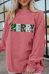 Varsity Letter Graphic Textured Corduroy Pullover