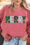 Varsity Letter Graphic Textured Corduroy Pullover