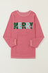 Varsity Letter Graphic Textured Corduroy Pullover