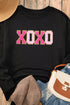 Varsity Letter Patch Graphic Long Sleeve Pullover Sweatshirt