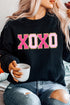 Varsity Letter Patch Graphic Long Sleeve Pullover Sweatshirt