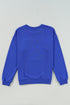 Varsity Letter Sequin Graphic Crew Neck Sweatshirt