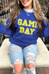 Varsity Letter Sequin Graphic Crew Neck Sweatshirt