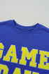 Varsity Letter Sequin Graphic Crew Neck Sweatshirt