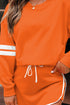 Varsity Stripe Contrast Trim Pullover Skort Two Piece Dress