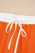 Varsity Stripe Contrast Trim Pullover Skort Two Piece Dress